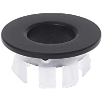JOYKK Tapa de Orificio de Anillo Cromado con Inserto Redondo de Seis pies de inserción Redonda para baño Balck